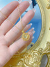 中國黃金（CHINA GOLD）碎冰冰黃金項鏈女2025新款足金吊墜女生生日禮物女友老婆結婚紀念 足金花絲四葉草吊墜【贈銀鏈】 曬單實(shí)拍圖
