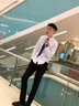 男士長(cháng)袖白襯衫商務(wù)職業(yè)正裝西裝襯衣公務(wù)員面試工作服結婚短袖寸 白色 【長(cháng)袖】 2XL 曬單實(shí)拍圖