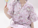 tutuanna全棉睡衣女夏 雙層紗HelloKitty滿(mǎn)印和服短袖家居服套裝 淺粉色睡裙 均碼 (適合身高155-170cm體重80 曬單實(shí)拍圖
