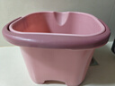 福愛(ài)家泡腳桶加厚中號洗腳盆加深洗腳桶足浴桶足療桶泡腳盆塑料桶水桶粉 曬單實(shí)拍圖