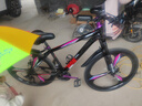 紅旗官方旗艦店鋁合金山地自行車(chē)男成人越野變速公路紫配青少單車(chē) H7-武士黑-三刀一體輪 大坐墊 26英寸 27速 曬單實(shí)拍圖