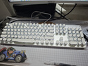 前行者（EWEADN） TK950無線藍(lán)牙朋克機(jī)械鍵盤鼠標(biāo)套裝有線三模辦公游戲電腦筆記本青軸復(fù)古外設(shè) 白色白光 曬單實(shí)拍圖