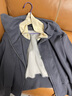 初語(yǔ)撞色復古休閑假兩件高領(lǐng)衛衣女2025秋季新款短款空氣棉感外套 深灰色 L 曬單實(shí)拍圖