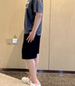 GENIOLAMODE短褲男士夏季重磅300G休閑垂感闊腿寬松直筒五分中褲子 黑色 3XL 曬單實(shí)拍圖