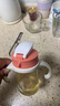安配寬口學(xué)飲嘴水杯蓋 奶瓶配件 橙粉 （適配貝親第3代寬口奶瓶） 曬單實(shí)拍圖
