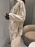 妮狄婭新款睡衣女秋季柔軟棉長(cháng)袖開(kāi)衫款復古花卉春秋季氣質(zhì)家居服套裝 燕麥卡其TF25328 L (165) 【參考體重105-125斤】 曬單實(shí)拍圖