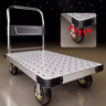 【全網(wǎng)爆款】鋼板小推車(chē)拉貨手推車(chē)搬運平板車(chē)便攜拖車(chē)折疊手拉車(chē) 鋼板90*60重型【5寸TPR靜音輪】 曬單實(shí)拍圖