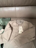 無(wú)印良品（MUJI） 女式 輕量羽絨便攜式無(wú)領(lǐng)夾克羽絨服女款長(cháng)袖 25年冬季女裝外套 淺米色 L （165/88A） 曬單實(shí)拍圖