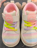 泰蘭尼斯211學(xué)步鞋秋季女童軟底嬰兒鞋寶寶防滑減震機能鞋 白色/彩色26碼 曬單實(shí)拍圖