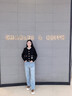 美麗衣櫥（BEAUTIFUL WARDROBE）復古水洗直筒牛仔褲女秋季新款寬松闊腿褲女高腰女百搭長(cháng)褲子女 曬單實(shí)拍圖