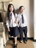 衣諾坊兒童演出服套裝男女生團體表演服男生襯衫西裝女生百褶中裙春秋新 曬單實(shí)拍圖