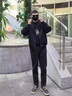真維斯外套男春秋季純色夾克美式休閑款寬松百搭棒球服立領(lǐng)防風(fēng)教練茄克 8870外套 黑色 XL 曬單實(shí)拍圖