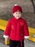 幼歌（YOUGE）新年嬰幼兒冬季新款可愛(ài)毛球新年保暖帽寶寶護耳柔軟羊毛帽 紅色 52cm(3-6歲/適合頭圍48-52cm) 曬單實(shí)拍圖