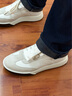 愛(ài)步（ECCO）25年新款復古德訓鞋厚底板鞋女 街頭球鞋272833 灰白色/白色37 曬單實(shí)拍圖