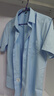 紅豆斜紋短袖襯衫男士純色白色上班商務(wù)休閑職業(yè)工裝正裝襯衣開(kāi)衫男裝 曬單實(shí)拍圖