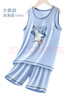 多妙屋男童睡衣夏季新款兒童薄款莫代爾大童冰絲背心短褲套裝空調家居服 套裝火箭款-深海藍 170 曬單實(shí)拍圖