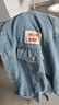 POUM男裝聯(lián)名牛仔外套男秋季新款港風(fēng)復古寬松休閑情侶工裝上衣服夾克 CRB-2035藍色 XL 曬單實(shí)拍圖