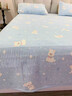 紅豆A類(lèi)100%全棉牛奶絨床蓋四季通用純棉夾棉床單宿舍單人炕蓋三件套 藍(lán)色泡芙狗【A棉B絨&適合裸睡】 90cm*200cm 單床蓋 曬單實(shí)拍圖