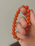 蔻詩哲 COASZE紅瑪瑙手串南紅紅色手鏈女玉石柿子紅滿肉收藏級素串火焰紋錦禮物 【10mm】16-17cm手圍錦香手串 曬單實拍圖