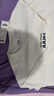 森馬（Semir）長(cháng)袖T恤男重磅寬松打底上衣撞色字母印花情侶裝秋季內搭外穿 本白10101 L 曬單實(shí)拍圖