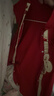 G.DUCKKIDS小黃鴨嬰兒連體衣夏季新生兒衣服中國風(fēng)爬服男女寶寶百天周歲禮服 紅色 90cm 尺碼1~2歲【 80-】 曬單實(shí)拍圖