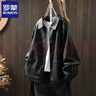 羅蒙（ROMON）黑色皮衣外套女寬松顯瘦春秋裝新款翻領(lǐng)pu皮機(jī)車服港風(fēng)夾克上衣潮 黑色 XL 建議135-155斤 曬單實(shí)拍圖