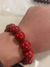 正品原礦晶體朱砂手串湘西特級原石辰砂男女款本命年手鏈高檔飾品 珠徑16mm（高端晶體朱砂） 曬單實(shí)拍圖