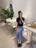 ZHR頭層羊皮革樂(lè )福鞋粗跟通勤單鞋女工作皮鞋套腳女鞋 EH227 黑色 37 曬單實(shí)拍圖