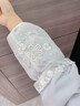 OIMG蕾絲袖套女羽絨服專(zhuān)用套袖男兒童護袖上班秋冬季手袖防臟工作袖頭 蕾絲印花純色袖套白色 曬單實(shí)拍圖