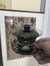 介屋玻璃茶具套裝整套功夫茶杯茶壺泡茶壺高檔禮盒中式實(shí)用教師節(jié)禮物 吟風(fēng)蓋碗茶具套裝-煙灰 9頭 曬單實(shí)拍圖