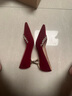 ZHR高跟鞋女中式秀禾婚紗鞋酒紅禮服細跟單鞋絨面新娘女鞋IG01紅色39 曬單實(shí)拍圖
