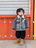 G.DUCKKIDS小黃鴨童裝男童牛仔外套秋冬加絨加厚中小兒童衣服帥氣男寶寶冬裝 牛仔藍 110 建議4~5歲【100-110cm】cm 曬單實(shí)拍圖