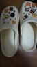 名創(chuàng  )優(yōu)品（MINISO）洞洞鞋男女夏季外穿涼鞋防滑厚底踩屎感包頭涼拖鞋 卡其+趣味零食 曬單實(shí)拍圖
