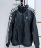 adidas休閑簡(jiǎn)約三條紋梭織立領(lǐng)夾克外套男裝秋季阿迪達斯三葉草   黑色 (偏小，推薦買(mǎi)大1碼)   M 曬單實(shí)拍圖