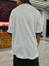 中小學(xué)生校服內搭短袖T恤夏季休閑高中生白色上衣polo衫高中班服 白色藏藍領(lǐng)白邊 175 曬單實(shí)拍圖
