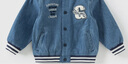 戴維貝拉（DAVE＆BELLA）兒童牛仔外套秋裝新款男童運動(dòng)休閑衣服寶寶棒球服小童上衣夾克 藍色【現貨】 90 cm（建議身高80-90cm） 曬單實(shí)拍圖
