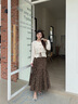 香影波點(diǎn)碎花半身裙女2025秋季新款田園風(fēng)長(cháng)款高腰超好看a字傘裙 黃花 S 155/60A/85-95斤 曬單實(shí)拍圖