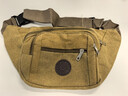 新款帆布腰包男多功能大容量生意收銀錢(qián)包腰包女戶(hù)外運動(dòng)旅游胸包 帆布腰包-卡其色-1個(gè) 曬單實(shí)拍圖