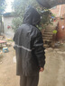 依萊芬（EALLAVEN）特大號雨衣雨褲套裝男款加肥加大碼外賣(mài)騎行分體長(cháng)款全身防暴雨披 黑色-升級款套裝 5XL1件（適合200-230斤） 曬單實(shí)拍圖