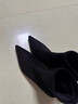 緋垚 高跟短靴女2025新款絨面尖頭細跟中筒單靴彈力法式黑色瘦瘦襪靴 黑色 37 曬單實(shí)拍圖