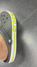 卡駱馳crocs洞洞鞋貝雅卡駱班輕便耐磨一腳蹬休閑鞋|205089 石板灰/青檸綠-0GX 44 (280mm) 曬單實(shí)拍圖