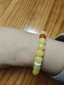 月印百川 蜜蠟手串男女款雞油黃飄花直切面綠松石南紅多寶單圈手鏈附證書(shū) 曬單實(shí)拍圖