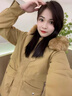 恒源祥羽絨棉服女派克服短款棉服女冬2024新款小個(gè)子加絨加厚棉衣外 6950卡其色【加絨加厚】 2XL 建議【121-140斤】 曬單實(shí)拍圖