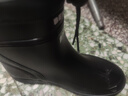 備美雨鞋男款四季通用雨靴子防水鞋防滑釣魚(yú)專(zhuān)用外賣(mài)騎手騎行勞保膠鞋 黑色束口+防滑鞋底+鞋墊 41【腳長(cháng)25.5】 曬單實(shí)拍圖