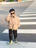 G.DUCKKIDS童裝兒童羽絨服男童加厚保暖24新款秋冬中小童外套帥氣男寶寶衣服 咖色 110 （建議身高100cm 4-5歲）cm 曬單實(shí)拍圖