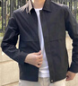 羅蒙（ROMON）夾克男2025秋冬季新款外套男士商務(wù)休閑翻領(lǐng)時(shí)尚夾克衫上衣服男裝 黑色 常規 XL (125-140斤可穿) 曬單實(shí)拍圖