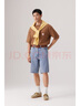 Levi's李維斯工裝25春夏新款巴恩風(fēng)男士568休閑寬松直筒牛仔短褲 淺藍色 32 曬單實(shí)拍圖