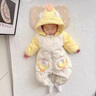 G.DUCKKIDS童裝嬰兒羽絨服冬季新生兒連體衣加絨加厚白鴨絨防風(fēng)保暖寶寶衣服 黃色gaqsoqa（羽絨服） 73 尺碼5-7個(gè)月(建議寶寶13-18斤) 曬單實(shí)拍圖