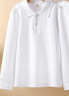 兒童白色長(cháng)袖polo衫男女童T恤打底衫學(xué)生班服校服翻領(lǐng)上衣秋冬裝 白色長(cháng)袖polo 160 曬單實(shí)拍圖