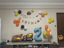 酷依寶汽車(chē)主題兒童周歲生日場(chǎng)景布置裝飾男孩寶寶氣球派對電視投屏背景 曬單實(shí)拍圖